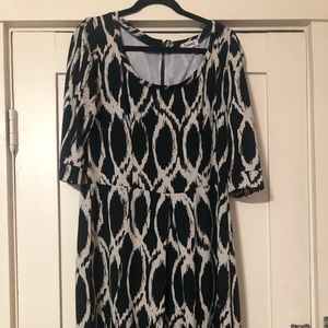 Black and cream dress